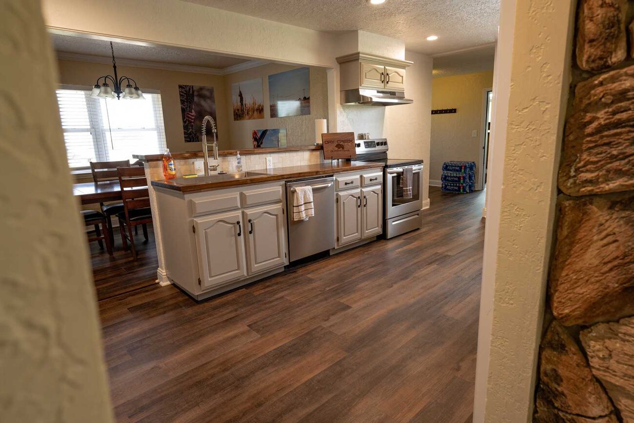 The kitchen island at Pecan Creek